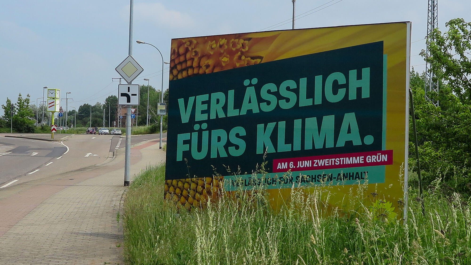 Wahlplakat der Grünen in Sachsen Anhalt